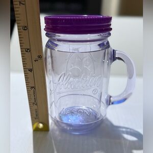 Aladdin Insulated Mason Jar Tumblers Mugs 20 Oz Purple Lid No Straw